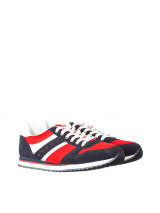 Ανδρικά Αθλητικά Παπούτσια, Ανδρικά αθλητικά παπούτσια   Ginni κόκκινα με μπλε - Kalapod.gr